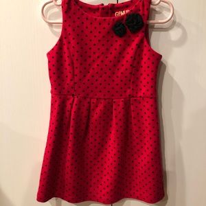 🐞Oshkosh Red & black polka dot dress Size 2T